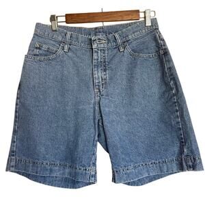 VTG Riders by Lee A Line Denim Shorts Size 8 M High Rise Loose Medium Wash